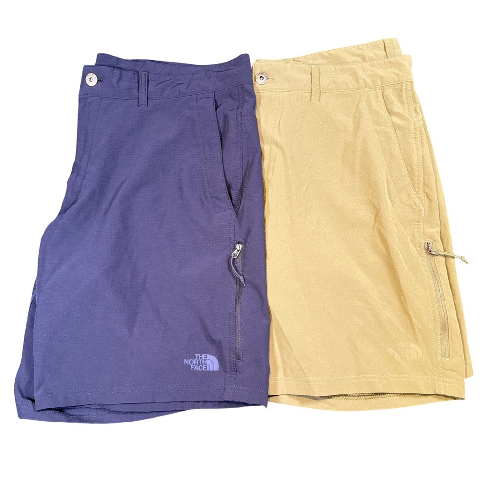 The North Face FlashDry Short‎ Green Blue Outdoor Hiking Active Mens 36 Lot of 2